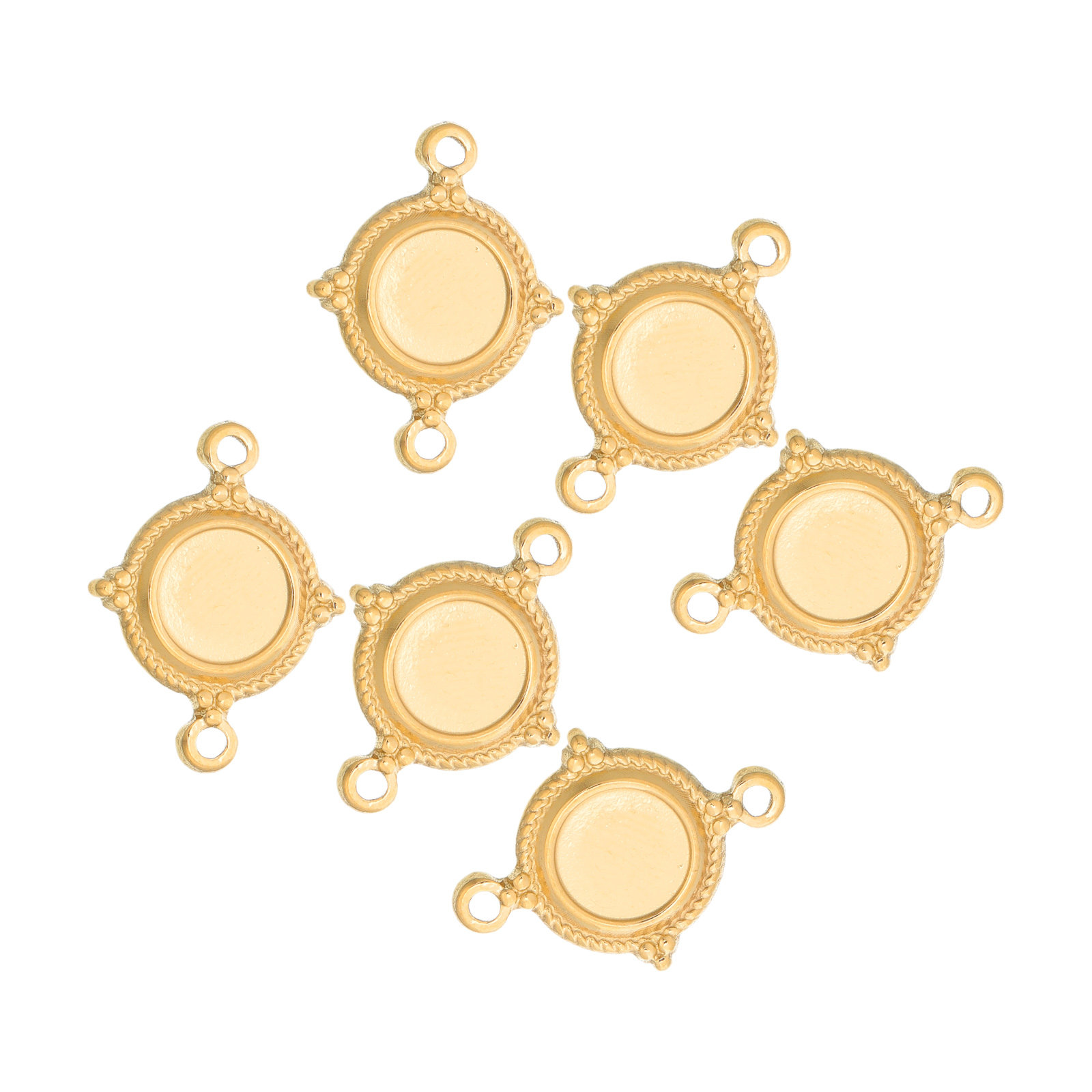 Pendant Blank Bezel - 6 Stück Edelstahl-Anhängerschalen mit leerer Fassung