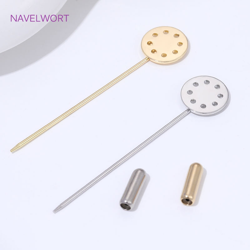 Jewelry Making Tray - 14K vergoldete lange Brosche Sicherheitsnadeln 12mm