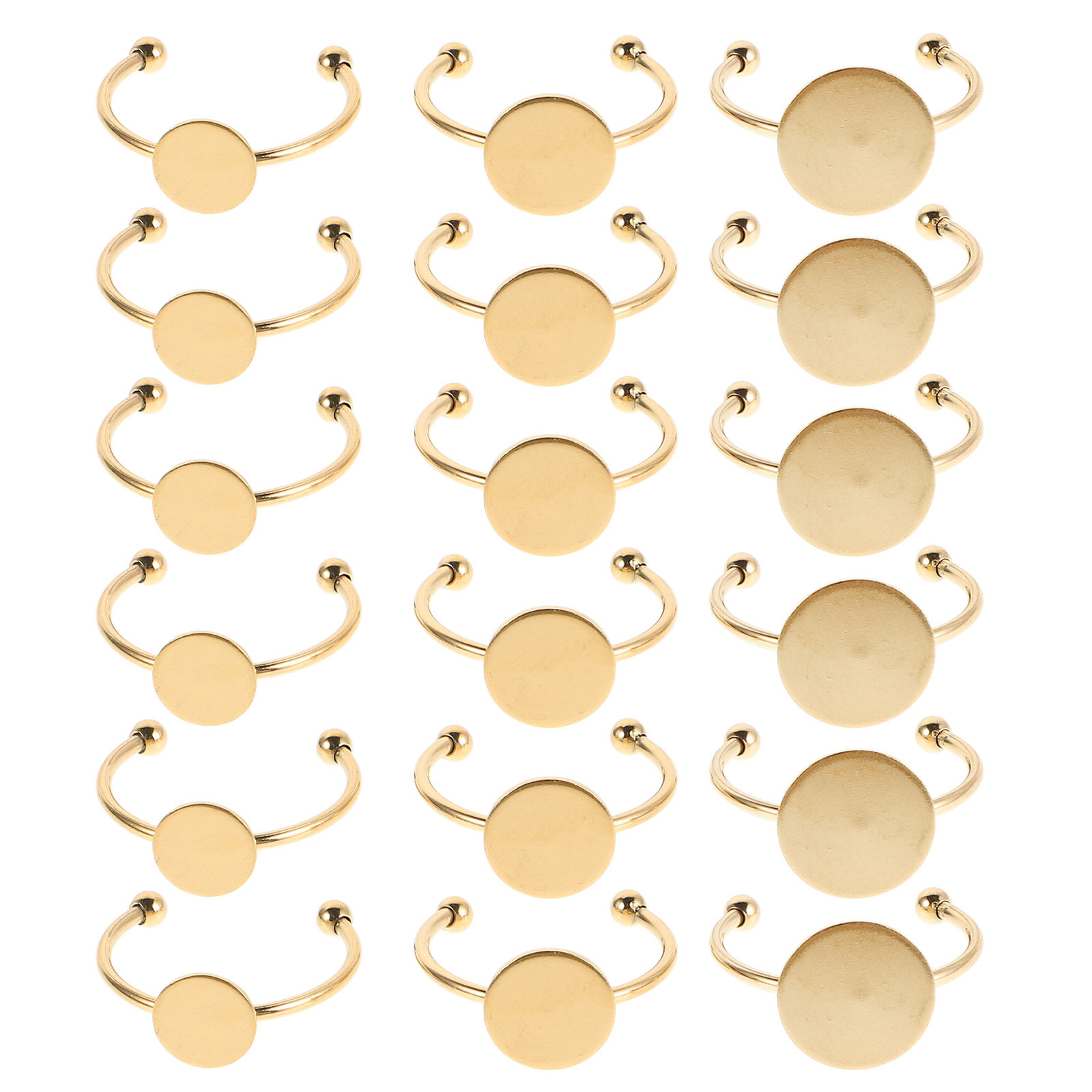Ring Blank Adjustable - 30 Stück verstellbare Ringrohlinge aus Edelstahl,