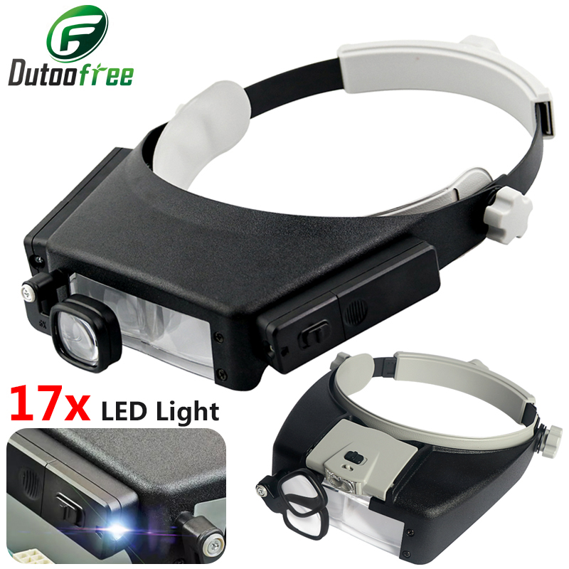 Jewelry Making Glasses - Neue Stirnband Lupe LED Lichter Lupe