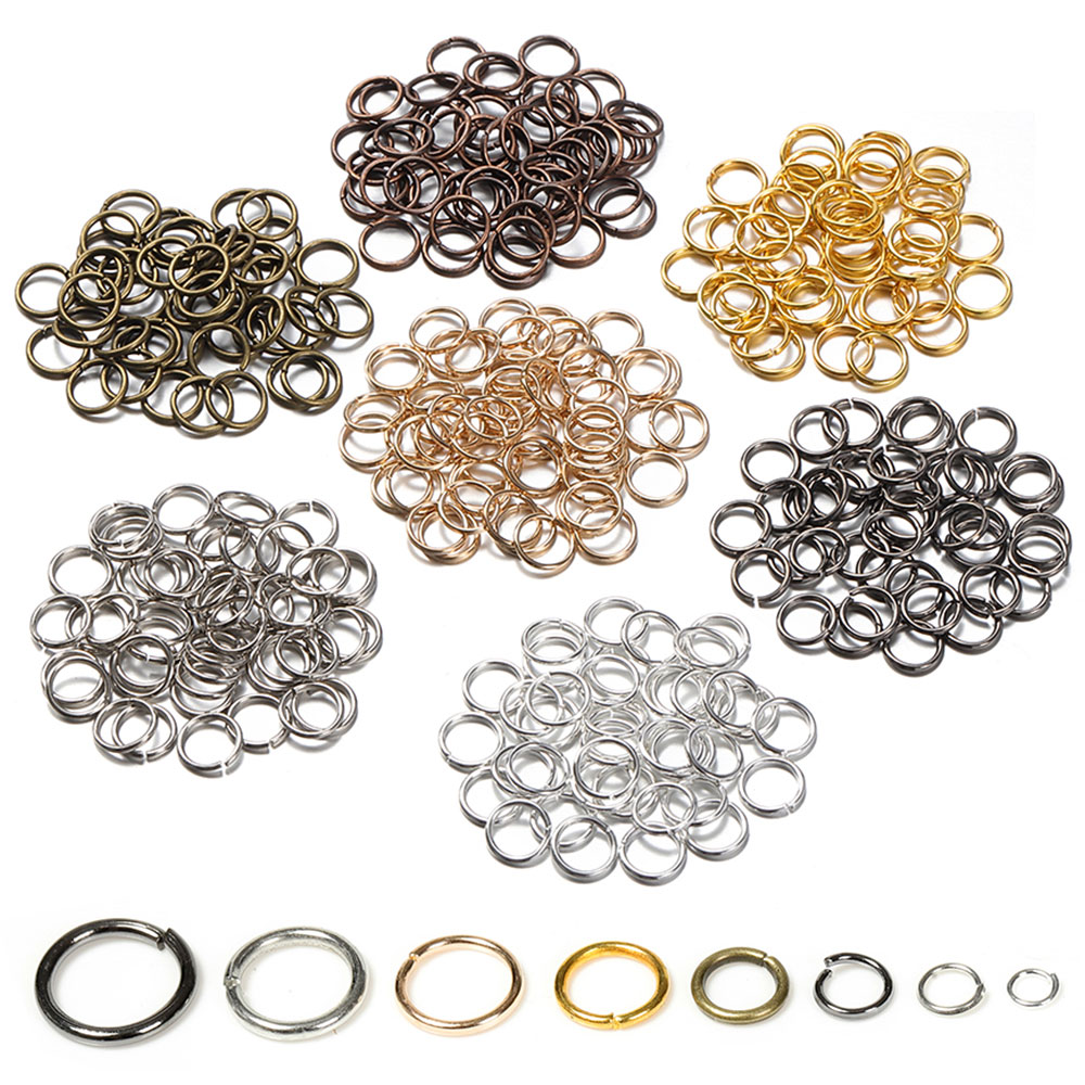 Jewelry Making Closed Jump Rings - 200 Stück 3/4/5/6/7/8/10/12 mm Metall-DIY-Schmuckzubehör, offene