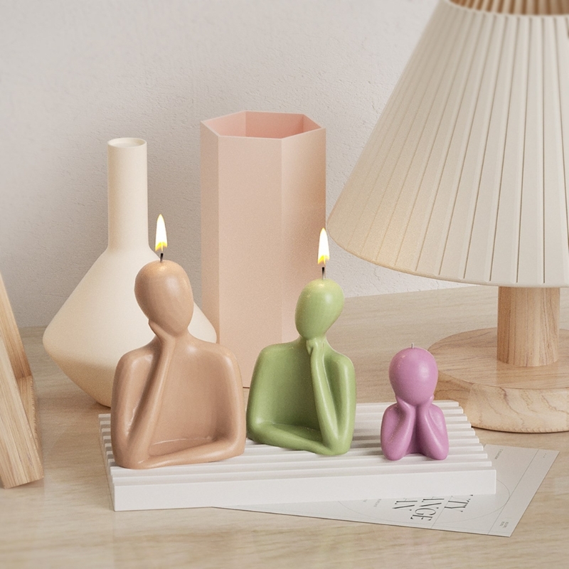 Jewelry Making Wax - 3D Familie Kerze Silikon Formen abstrakte