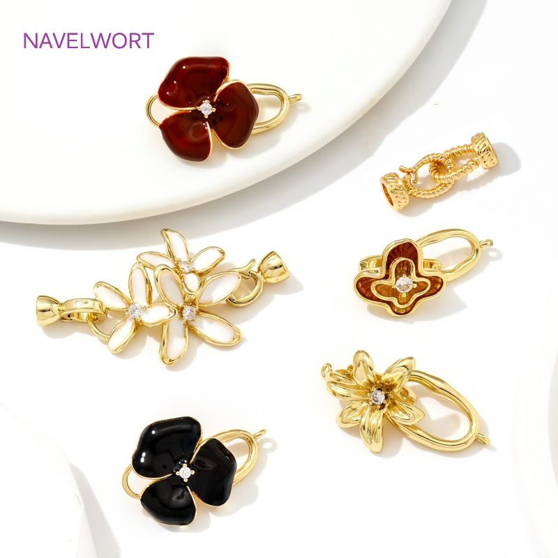 Jewelry Making Articles - Multi Styles 18K vergoldetes Messing Perlenverschluss