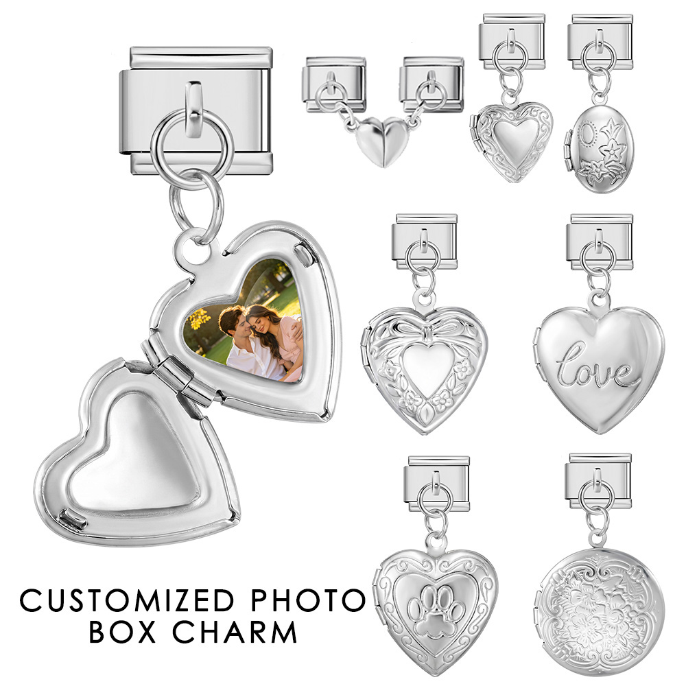 Making Custom Jewelry - Personalisierter Bildanhänger zum Öffnen, italienischer Charm-Herzanhänger,