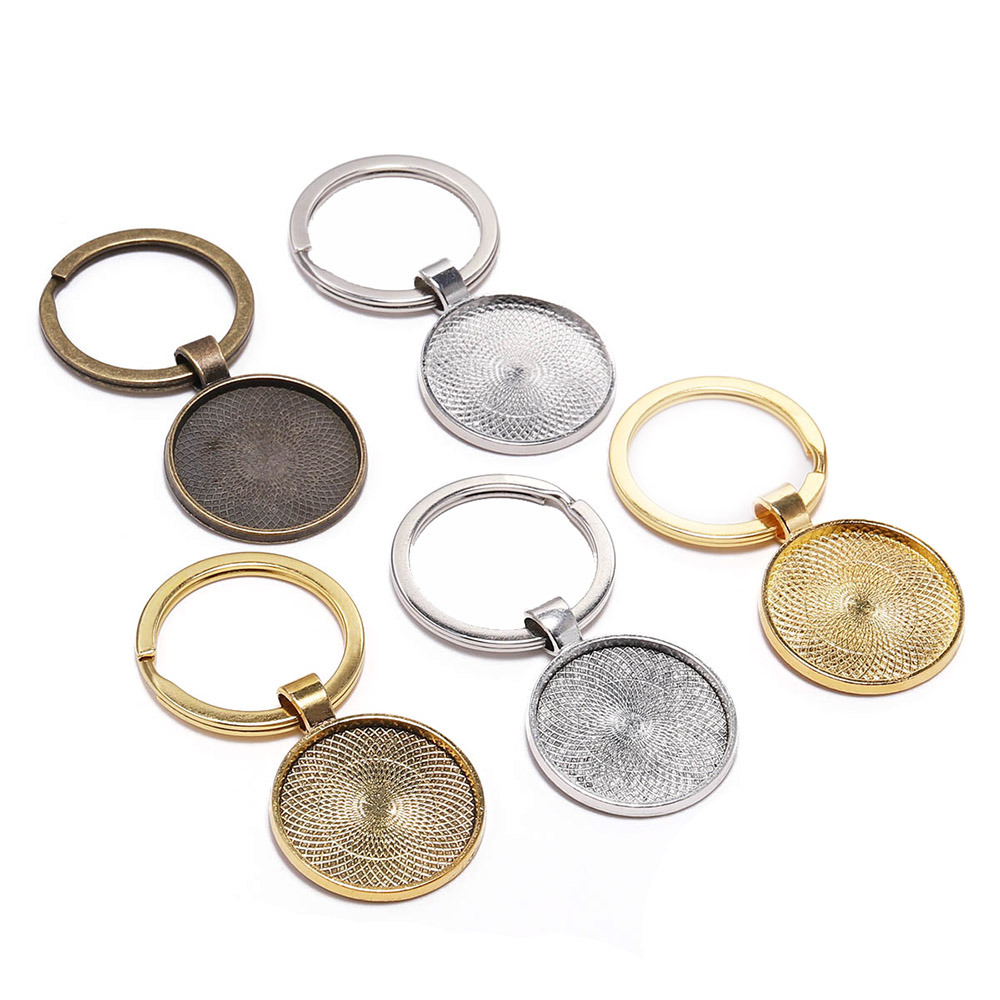 Pendant Blank Bezel - 5 Teile/los 25mm Schlüsselbund Mit Anhänger
