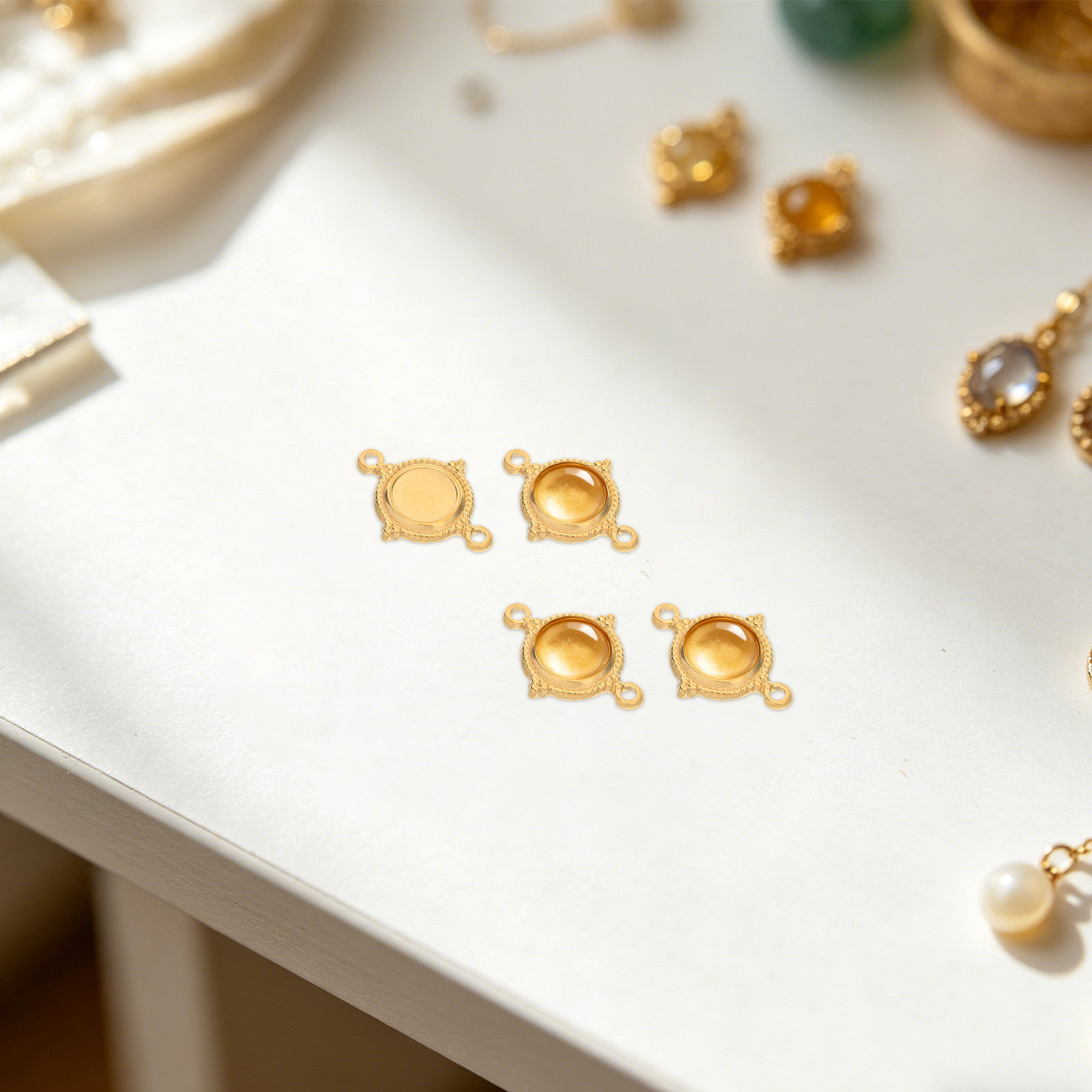 6 Stück Edelstahl-Anhängerscha – Pendant Blank Bezel Bewertung und Preis