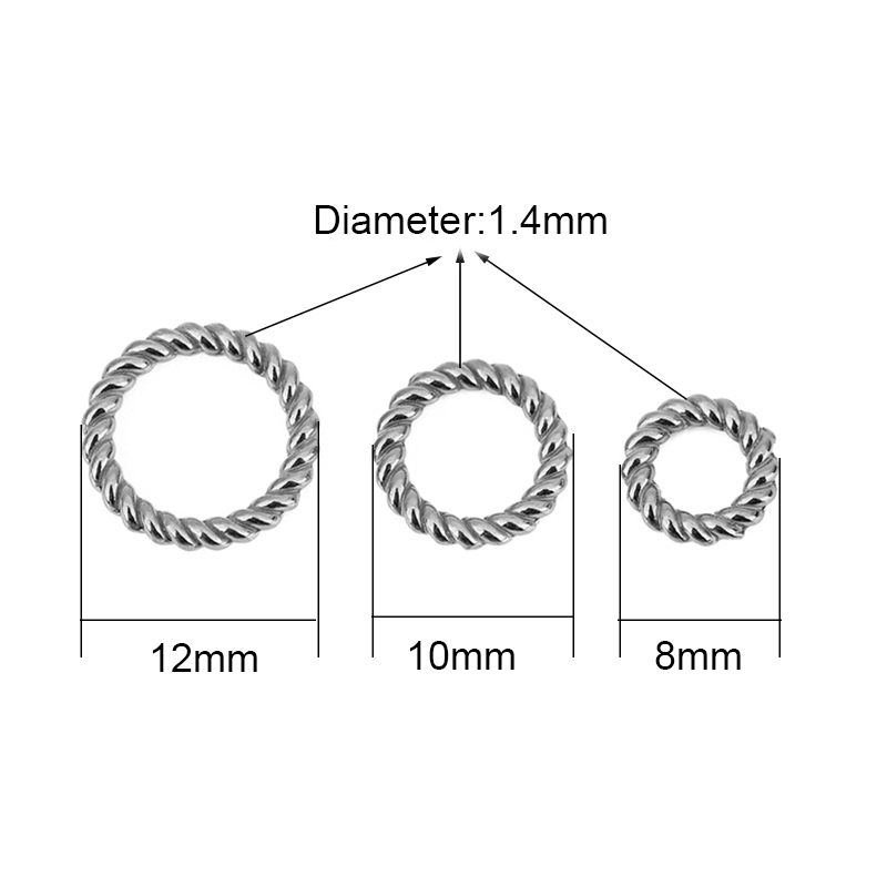 10 Stück PVD Never Fade Edelst – Jewelry Making Closed Jump Rings Bewertung und Preis