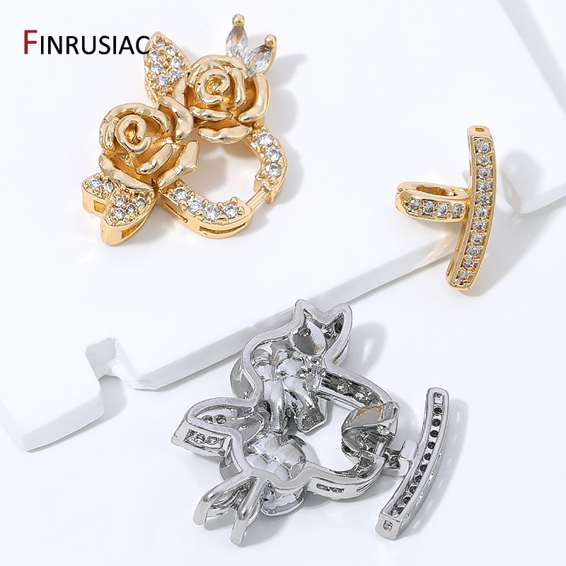 14K vergoldete Messing-Zirkon- – Jewelry Making Articles Bewertung und Preis