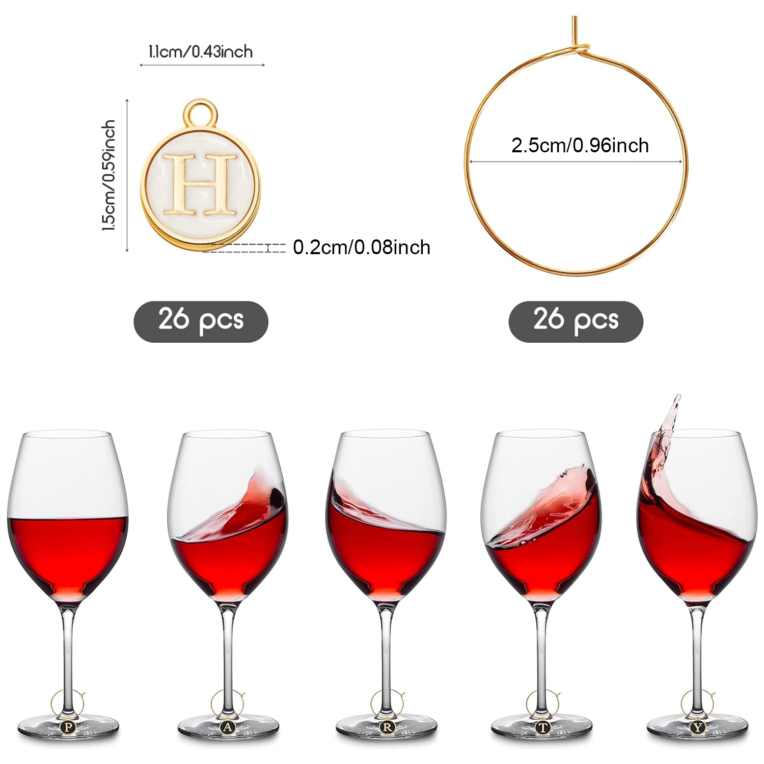 26 Stück Weinanhänger für Stie – Jewelry Making Glasses Bewertung und Preis