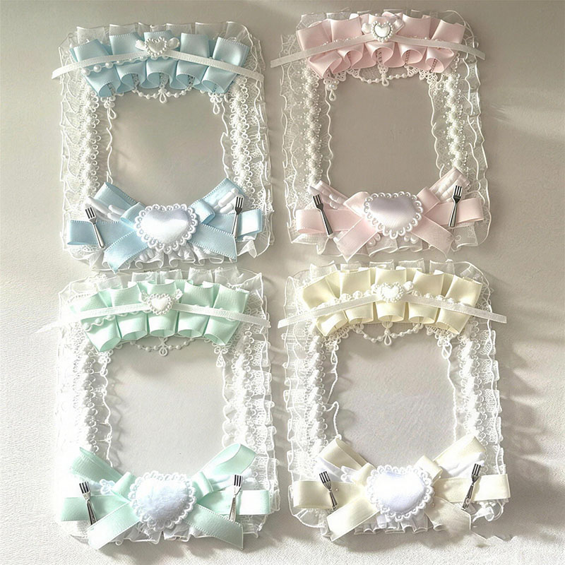 Spitzen-Schleifen-Fotokartenha – Pendant Blank Bezel Bewertung und Preis