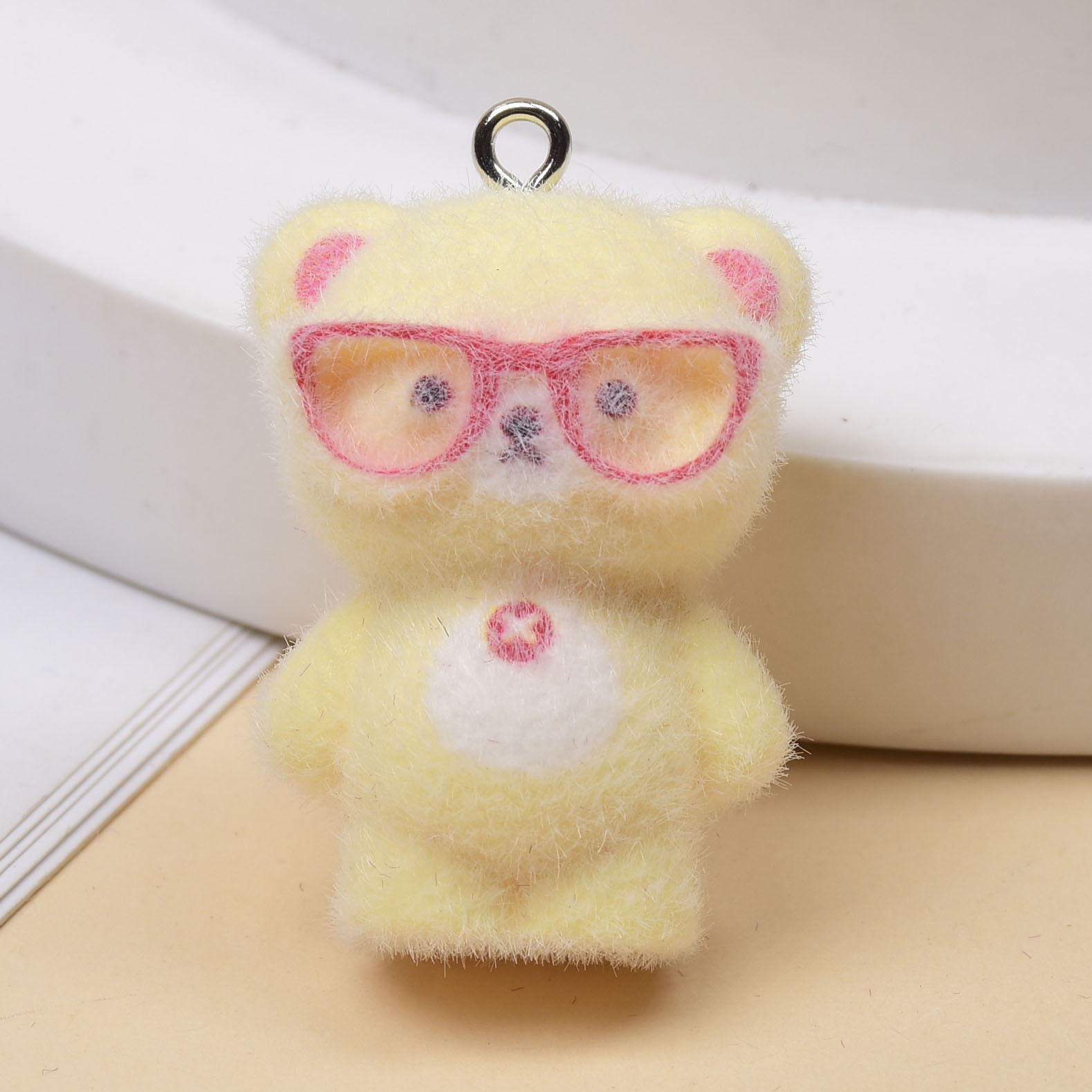 3 Stück 3D-Flockglasur-Bärenan – Jewelry Making Glasses Bewertung und Preis