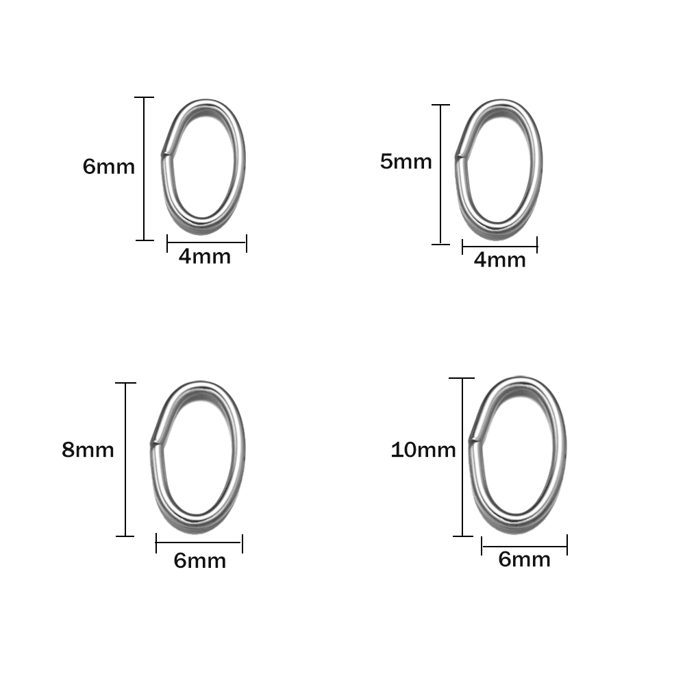 50 Stück 3 Farben Edelstahl Ov – Jewelry Making Closed Jump Rings Bewertung und Preis