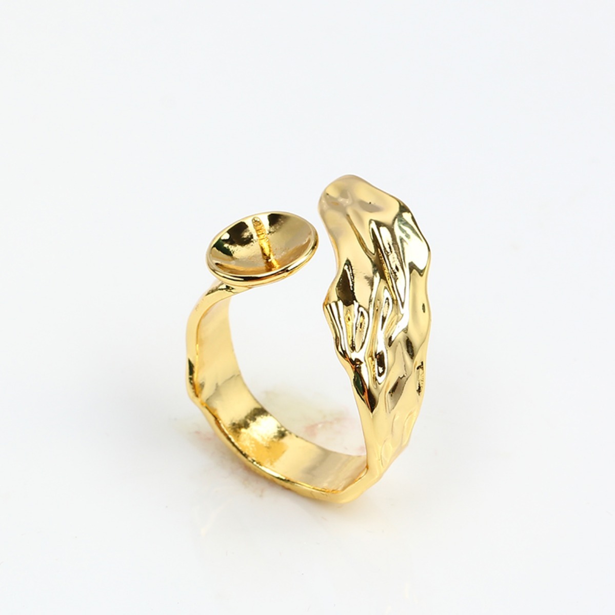 Damenring aus Messing, 14K ver – Ring Blank Adjustable Bewertung und Preis
