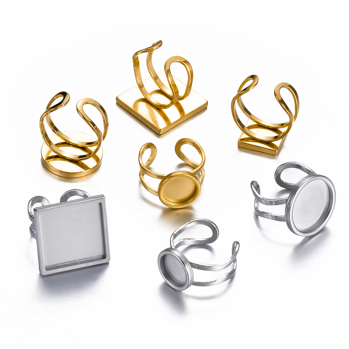 4 Stück Edelstahl Verstellbare – Ring Blank Adjustable Bewertung und Preis