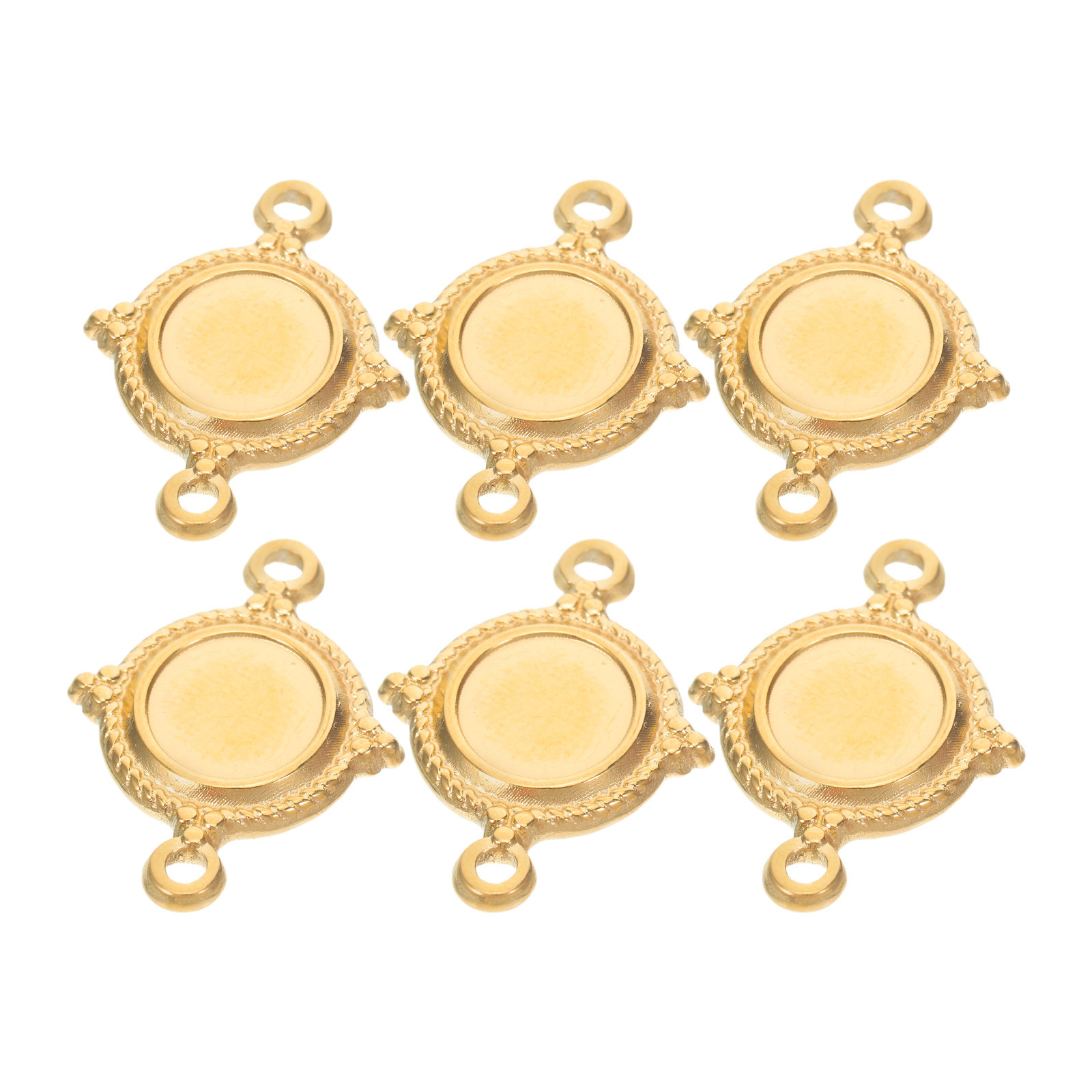 6 Stück Edelstahl-Anhängerscha – Pendant Blank Bezel Bewertung und Preis