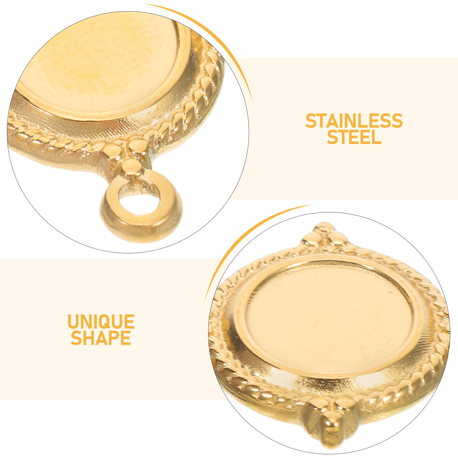 6 Stück Edelstahl-Anhängerscha – Pendant Blank Bezel Bewertung und Preis