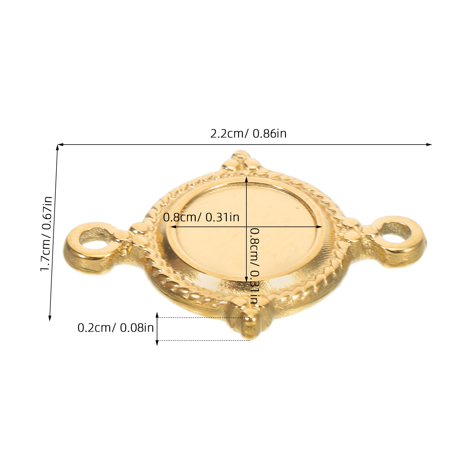 6 Stück Edelstahl-Anhängerscha – Pendant Blank Bezel Bewertung und Preis