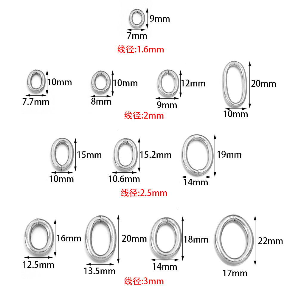 20 teile/los Edelstahl Oval Bi – Jewelry Making Closed Jump Rings Bewertung und Preis