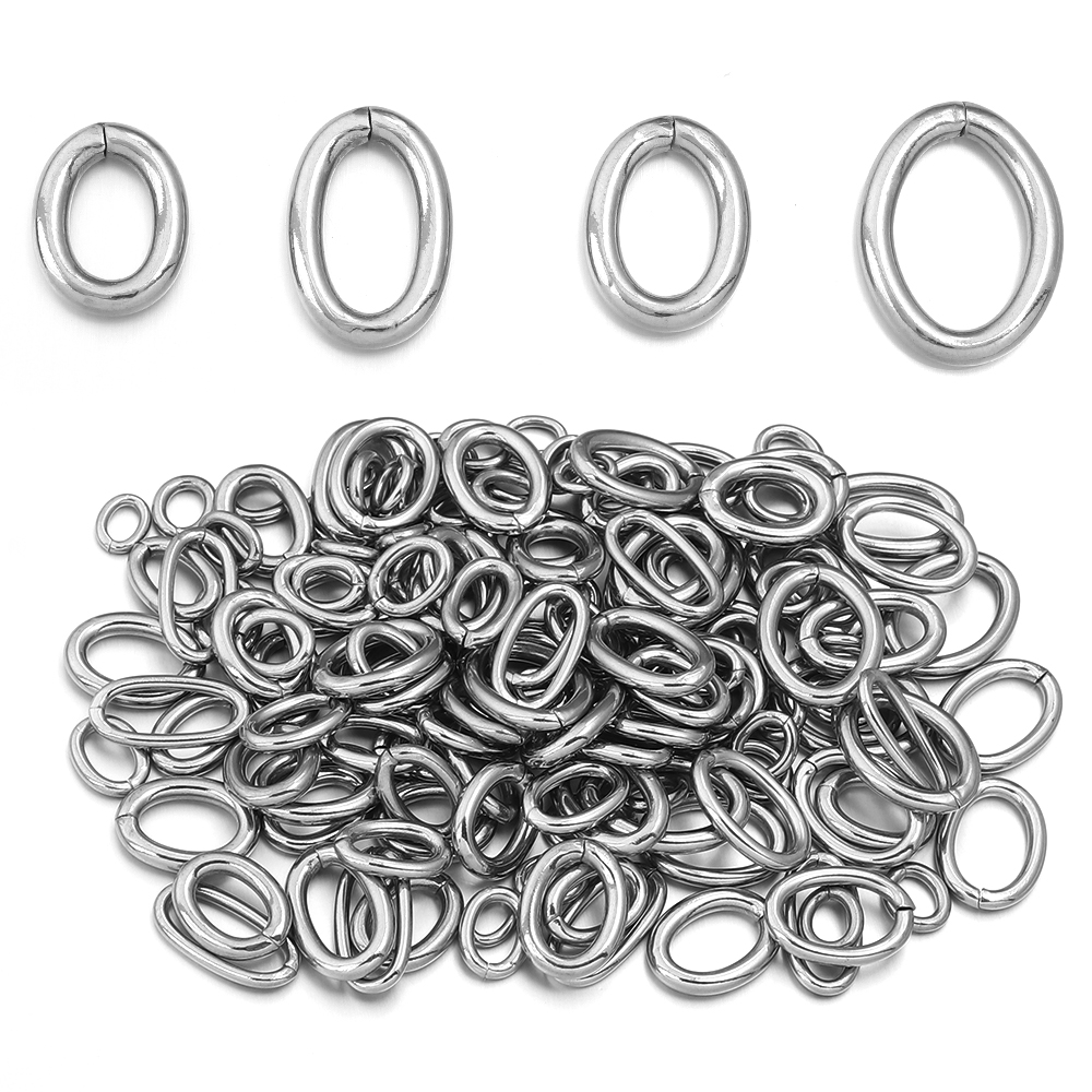 20 teile/los Edelstahl Oval Bi – Jewelry Making Closed Jump Rings Bewertung und Preis